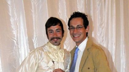 Thommy Conroy, left, the "event architect" who designed the party, with Jacob Bacharach.