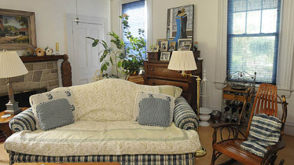 The living room of the Mary Ellen and Bob Goff's farm house in Brighton Heights.