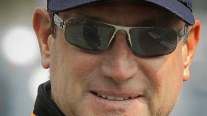 Pirates manager John Russell wears his Pittsburgh Police cap at the ballpark yesterday.