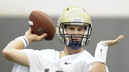 Pitt quarterback Pat Bostick has a little bit of coach in him already.