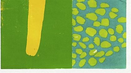 "Spring Song" a 2007 abstract work is among woodblock prints exhibited in "Matsubara: A Celebration in Pittsburgh" at Carnegie Museum of Art.
