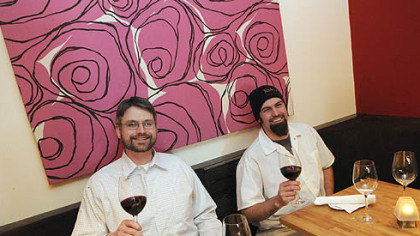 Paul Tebbets, left, and Chet Garland are the co-owners of the recently opened Toast Kitchen and wine Bar in Shadyside.