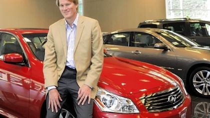 Rob Cochran in the Infiniti showroom in Monroeville.