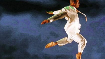 Keon Thoulouis in a New York City performance of "One Shot" by the
Ronald K. Brown/Evidence Dance Company.