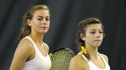 The Timko sisters: Karli, left, and Tanya of Chartiers-Houston.