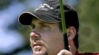Ben Roethlisberger watches his tee shot.