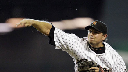 Astros pitcher Brian Moehler throws against the Pirates during the first inning of last night's game.