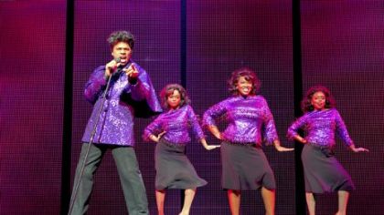 Chester Gregory, Syesha Mercado, Moya Angela and Adrienne Warren bring down the house in "Dreamgirls."