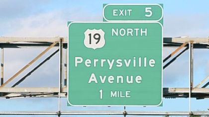 Old font, Highway Gothic.