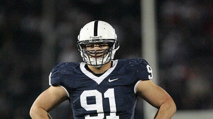 Penn State defensive tackle Jared Odrick has recorded six sacks this season.
