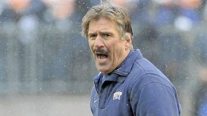 Dave Wannstedt pleads his case with the referees late in yesterday's game at Heinz Field.