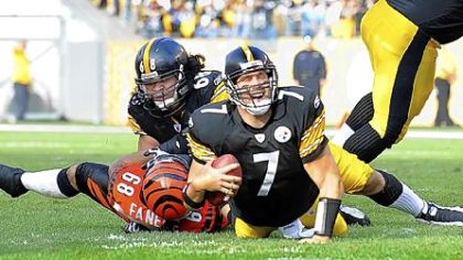 Steelers quarterback Ben Roethlisberger threw for 174 yards yesterday.