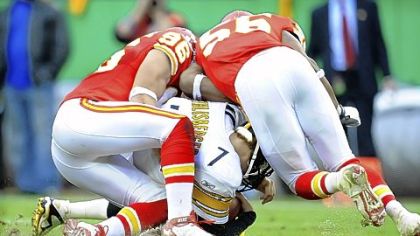 Nov. 22, 2009 - Ben Rothelisberger is injured during the Steelers loss to the Chiefs.