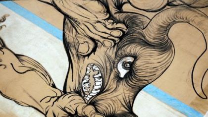 A detail from Dali's "Theseus Minotaur."