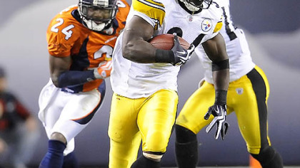 Steelers running back Rashard Mendenhall has run for an average of 105.6 yards the past five games.