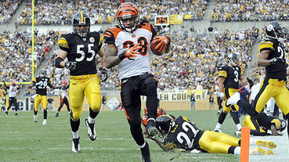 Cincinnati's Bernard Scott was No. 3 on the list of four to victimize the Steelers' kickoff-coverage team.