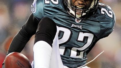 Philadelphia's Asante Samuel reacts after intercepting a pass against San Francisco yesterday.