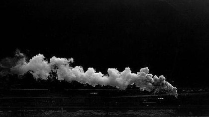 Mount Washington with the New York Central Railroad Engine by Clyde Hare, 1952.