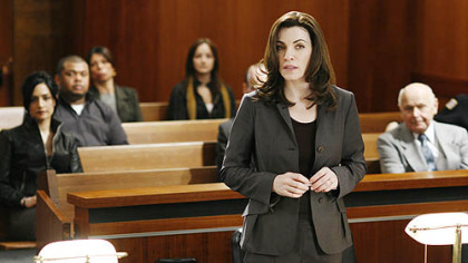In "The Good Wife," Julianna Margulies portrays Alicia Florrick, a wife and mother who must re-enter the workforce as a defense attorney after her husband's very public sex and political corruption scandal lands him in jail.