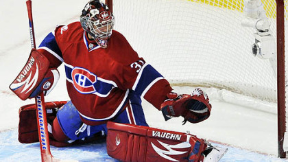 Canadiens goaltender Carey Price makes a save during the first period.