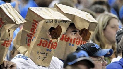 Will there be any grocery bags left in the Detroit area after the Browns and Lions get done playing at Ford Field?