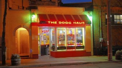 The warm glow of the The Dogg Haus was a lovely sight.