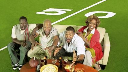 Daryl Chill Mitchell, left, Carl Weathers, Michael Strahan and CCH Pounder star in "Brothers."