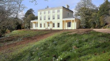 The English holiday home where mystery writer Agatha Christie spent her summers and entertained guests with readings from her thrillers is seen in Galmpton, Devon, southwest England.