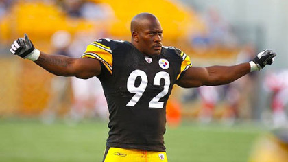 Steelers linebacker James Harrison on his team's playoff hopes: "Go on a five-game skid, you can't expect too much to go good."