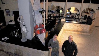 Manager Rodney DeCecchis and owner Scott Noxon, in a bar area of Pegasus, have great memories of the parties, benefits and drag queen pageants.