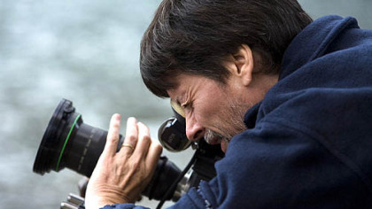 Ken Burns filming at Montana's Glacier National Park.