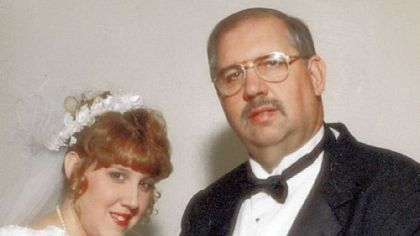 John Brenckle and his daughter, Amy Warrick, on her wedding day in 1997.