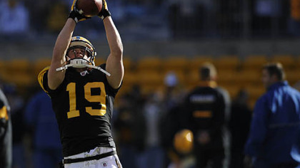Steelers wide receiver Tyler Grisham had one reception for 14 yards in yesterday's 23-20 defeat of the Ravens at Heinz Field.