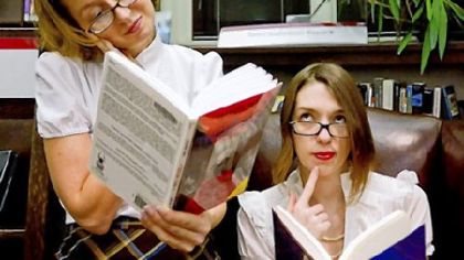 The TypewriterGirls == Crystal Hoffman, left, and Margaret Bashaar == put their minds to helping Carnegie Library of Pittsburgh.