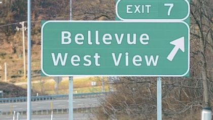 New sign, Clearview.