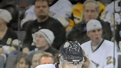 Evgeni Malkin waits out the game's final seconds.