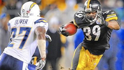 Willie Parker runs up the middle for 13 yards against the Chargers at the Heinz Field in November.  "If I was on the defensive side of the ball, I wouldn't respect the running game because we haven't been that successful this year."
