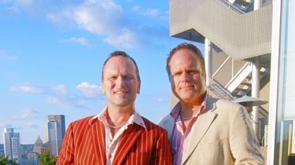 In August, Steve Herforth and Peter Karlovich hosted a party to benefit the Pittsburgh Association of the Deaf at their home on Mount Washington.